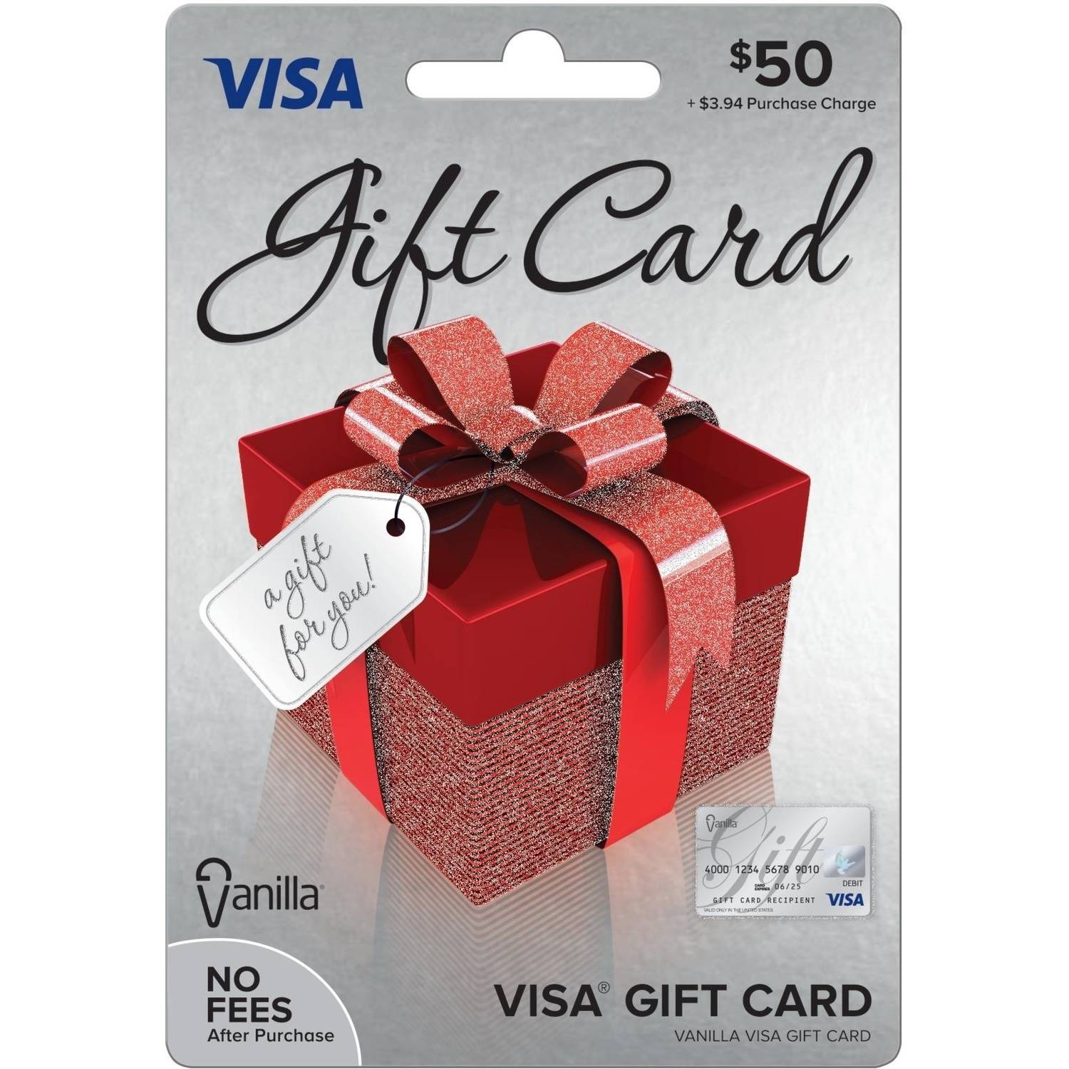 Vanilla gift card an option to offer to someone special